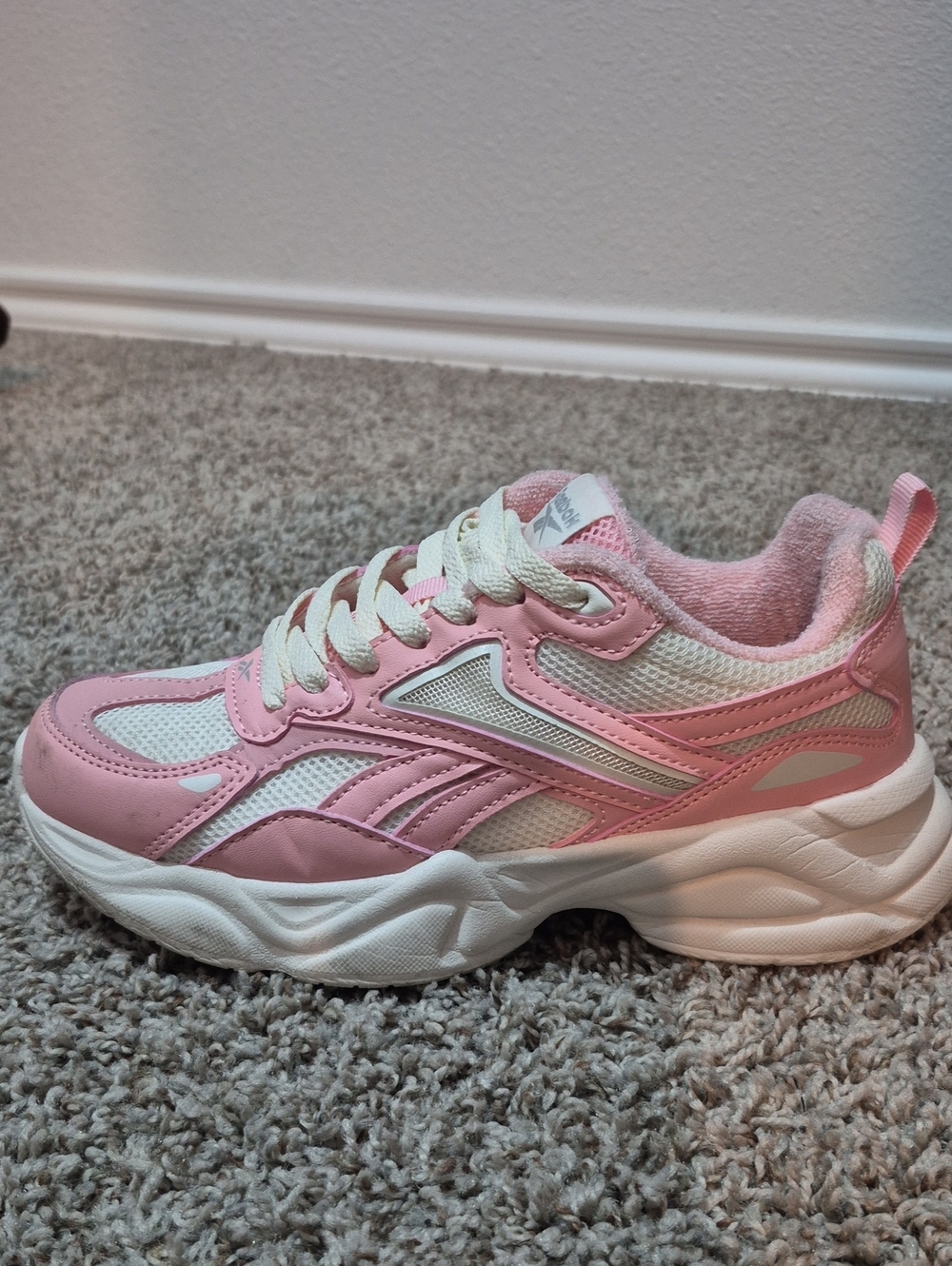 Original Use Pink and White Women's Chunky Sneakers